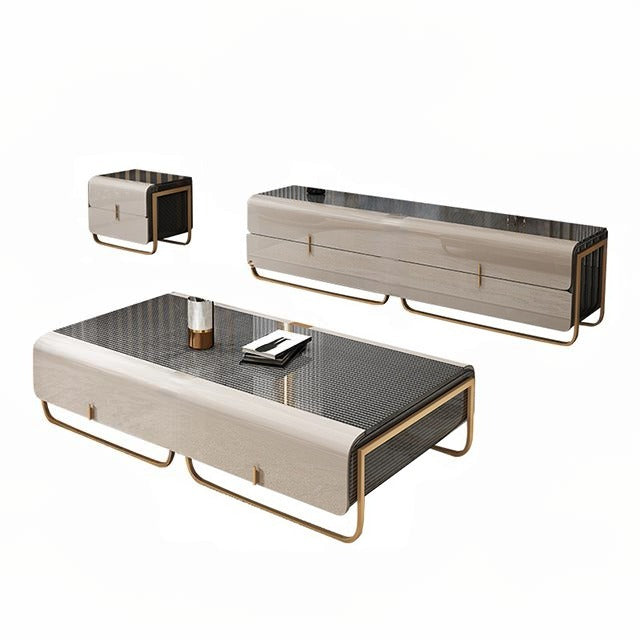 Wooden Coffee Table And TV Stand Set / Ruchi
