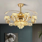 Remote Control LED Crystal Ceiling Fan Light / Ruchi