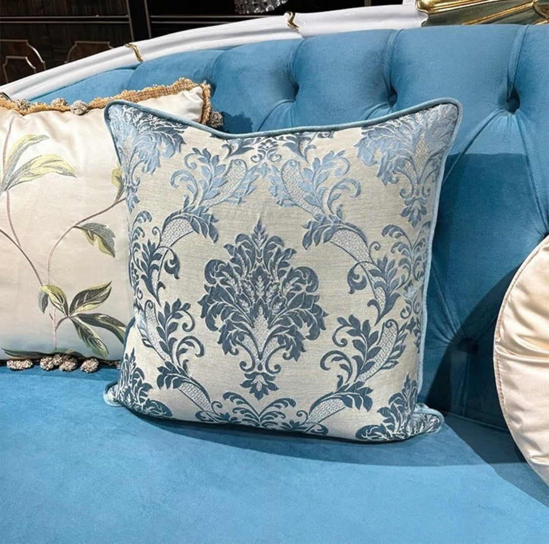 Velvet European Sofa Set of 3 / Ruchi