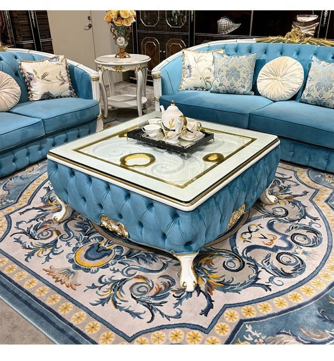 Velvet European Sofa Set of 3