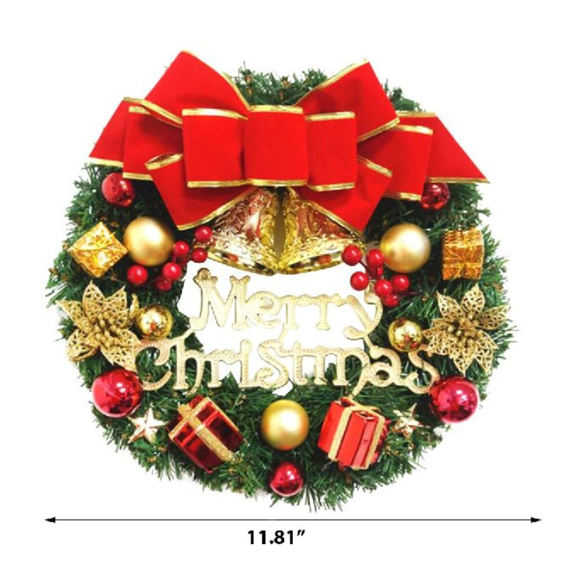 Artificial Christmas Wreath With LED Lights / Ruchi
