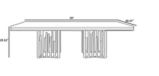Rectangular Marble Dining Table Set