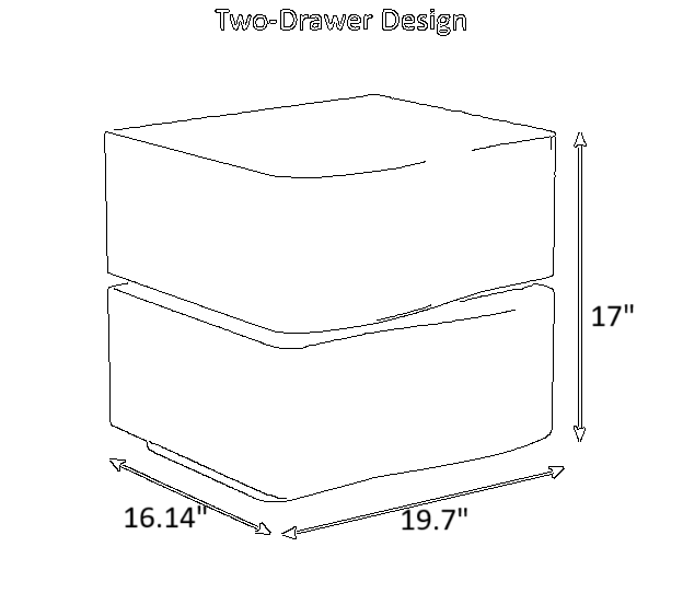 Solid Wooden Leather Bedside Table With LED
