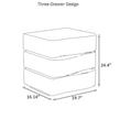 Solid Wooden Leather Bedside Table With LED