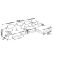 Recliner Leather Sofa with LED