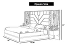 Modern Fabric Bedroom Set With Storage / Ruchi