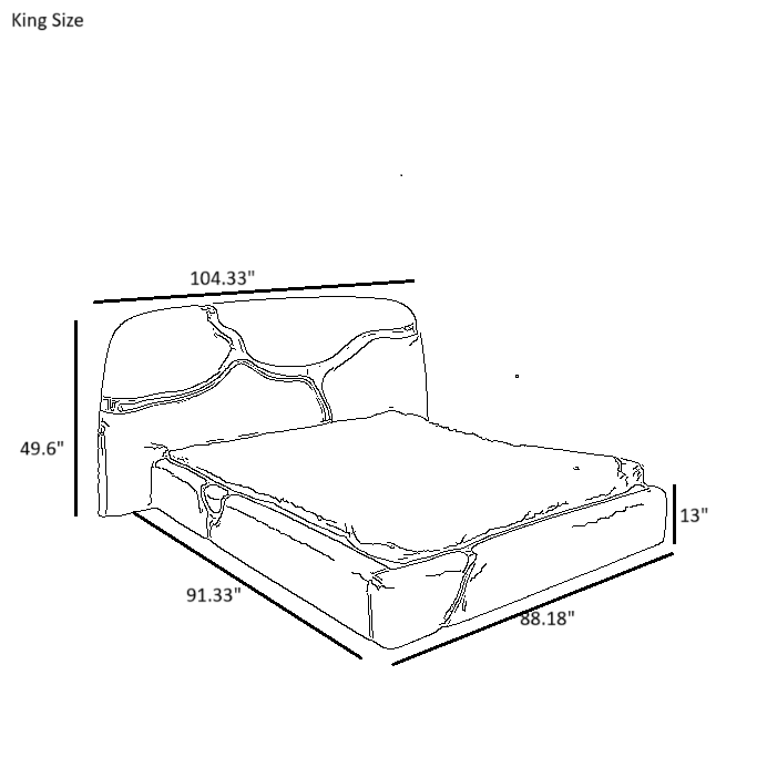 Crackel Design Leather Bedroom Set