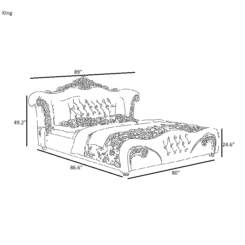 Royal European Leather Bed