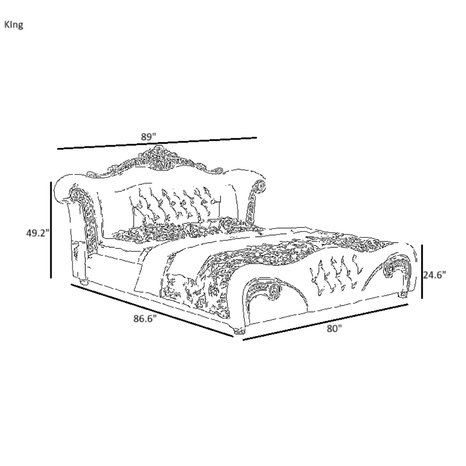 Royal European Leather Bed