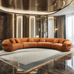 Modern Curved Velvet Sectional Sofa / Ruchi
