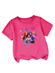 Cute Cartoon Print Kids Polyester T-Shirt  / Ruchi