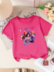 Cute Cartoon Print Kids Polyester T-Shirt  / Ruchi