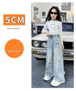 Wide-Leg Design Embroidered Denim Jeans For Girls / Ruchi