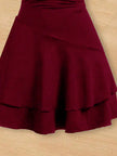 Girls Halter Neck Tiered Skater Polyester Dress / Ruchi