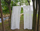 Elegant Floral Design Lace Sheer Polyester Curtain / Ruchi