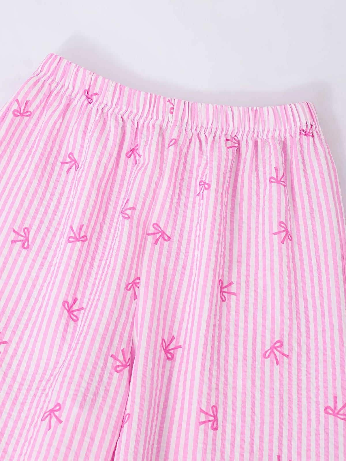 Striped Polyester Halter Top And Pant Set For Girls / Ruchi