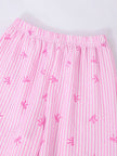 Striped Polyester Halter Top And Pant Set For Girls / Ruchi