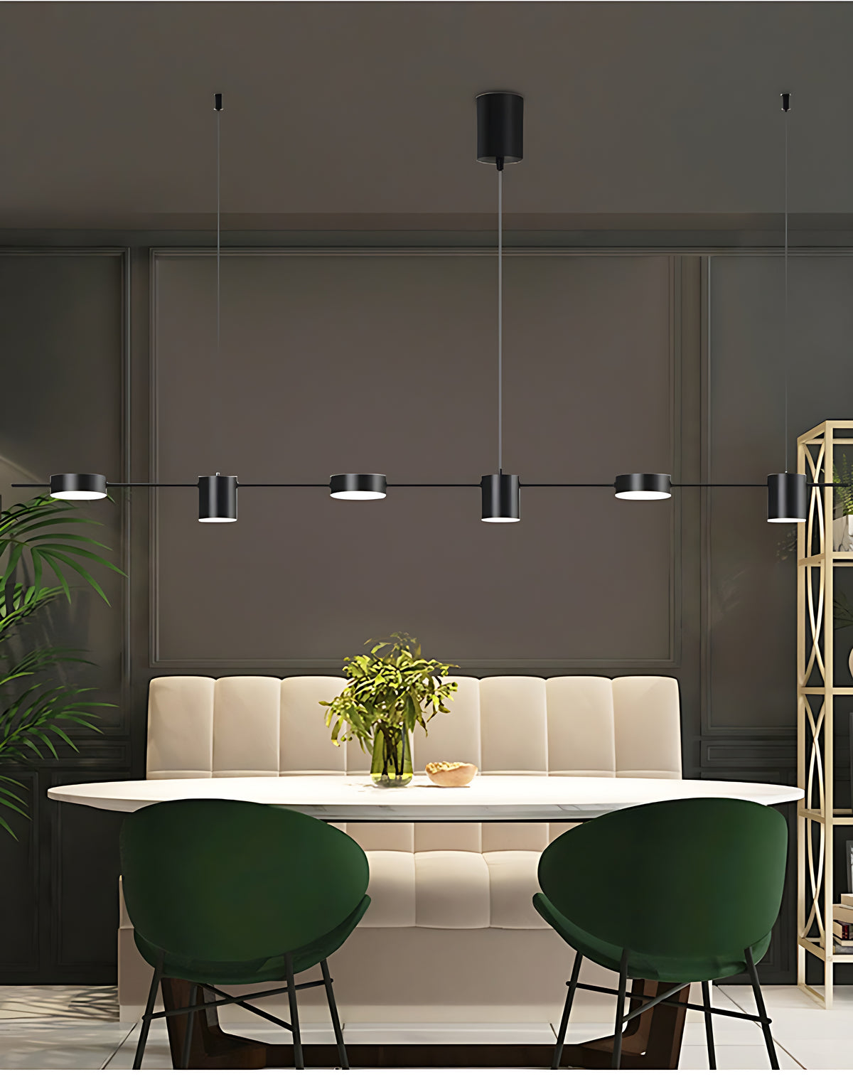 Modern Minimalist LED Linear Pendant Light Chandelier / Ruchi