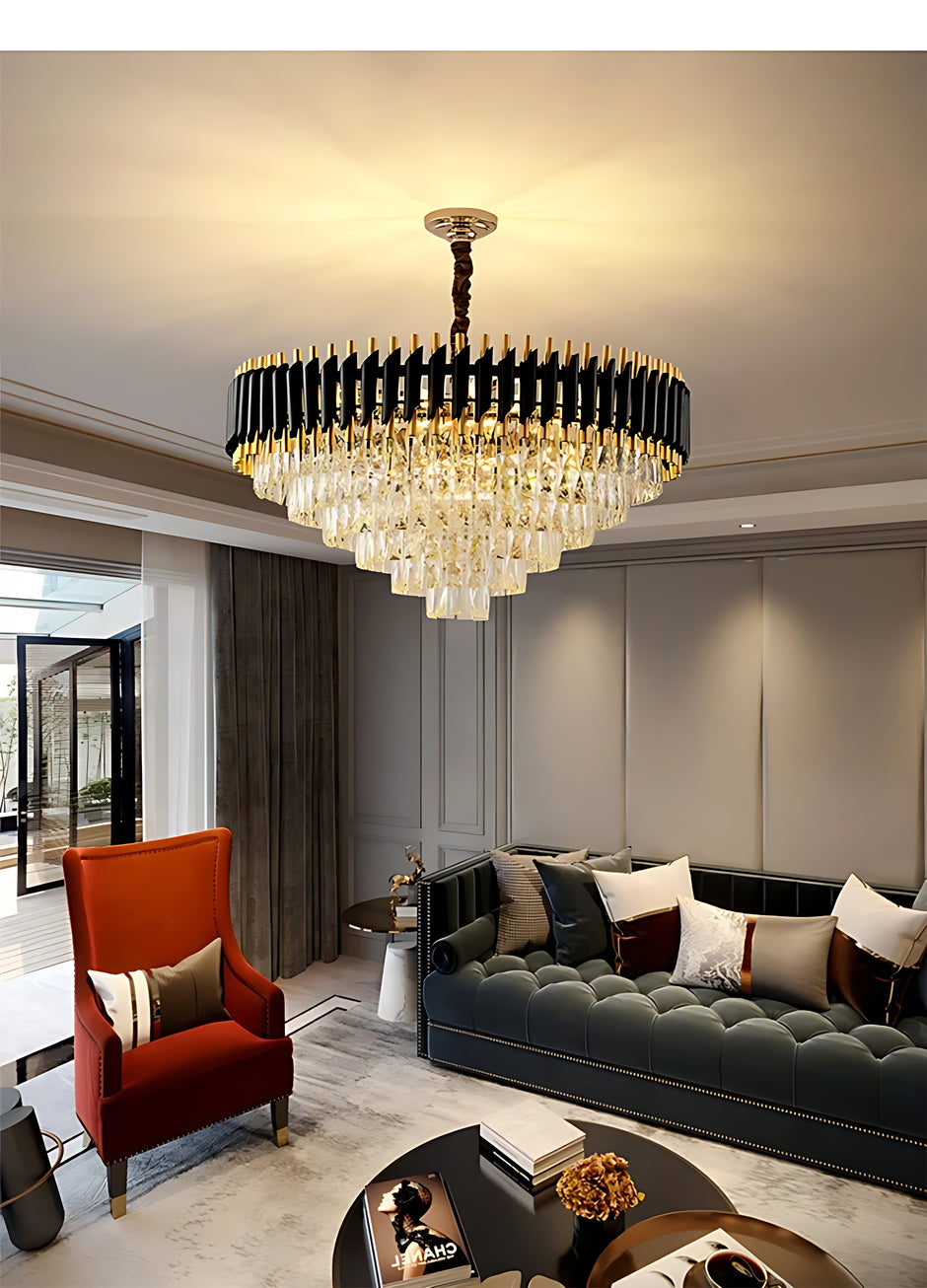 Modern Round K9 Crystal Luxurious Chandelier / Ruchi