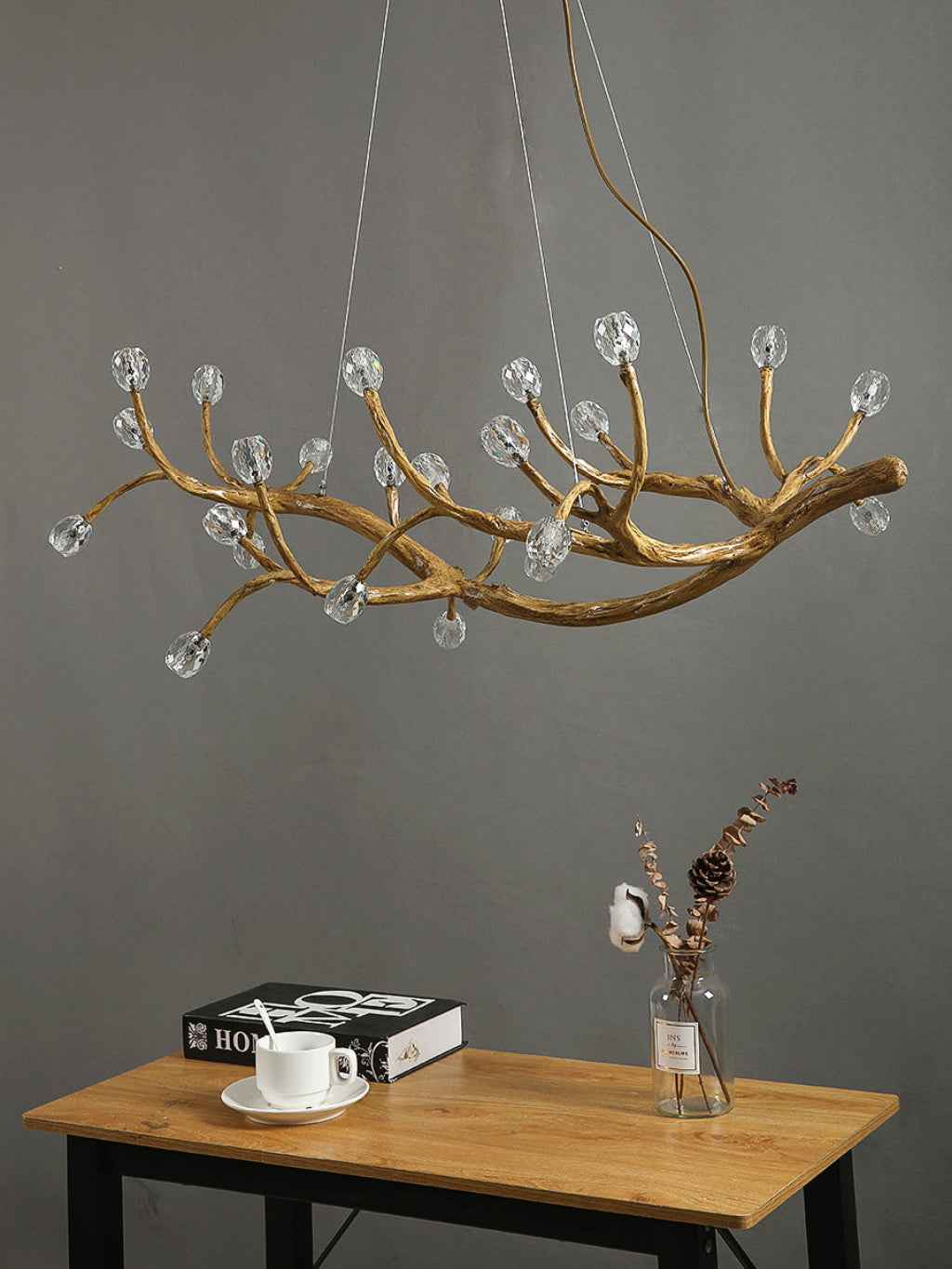 LED Crystal Bubble Tree Branch Chandelier / Ruchi