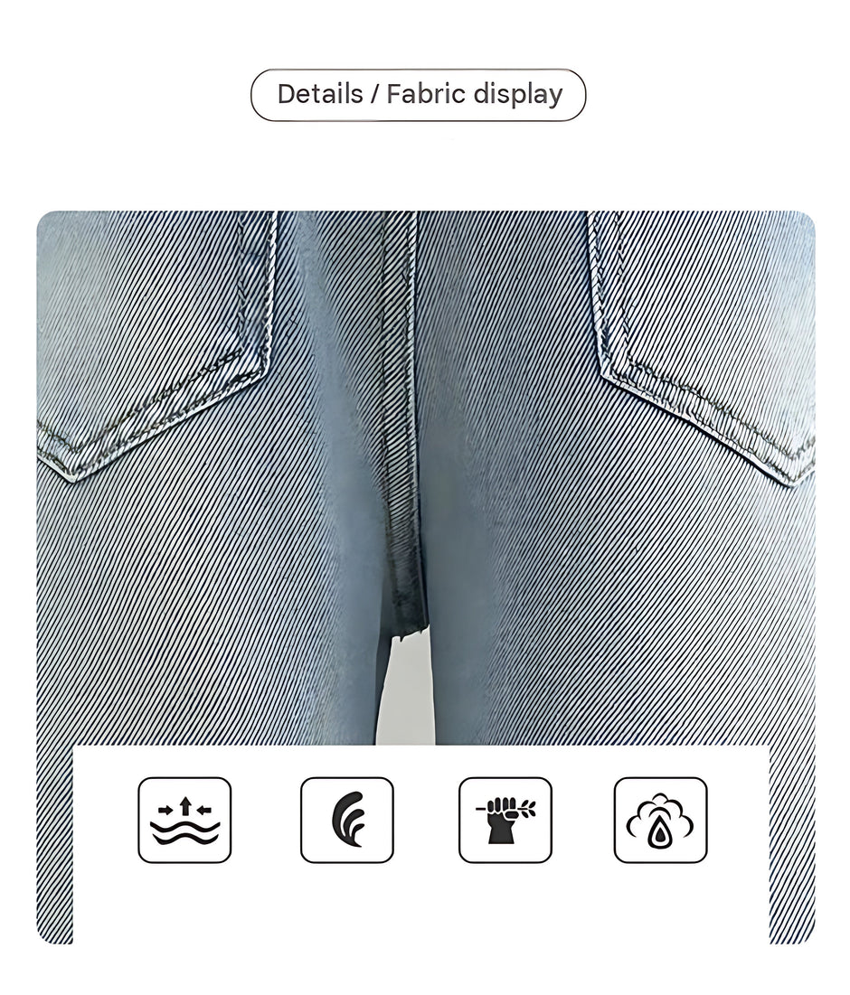 Wide-Leg Design Embroidered Denim Jeans For Girls / Ruchi