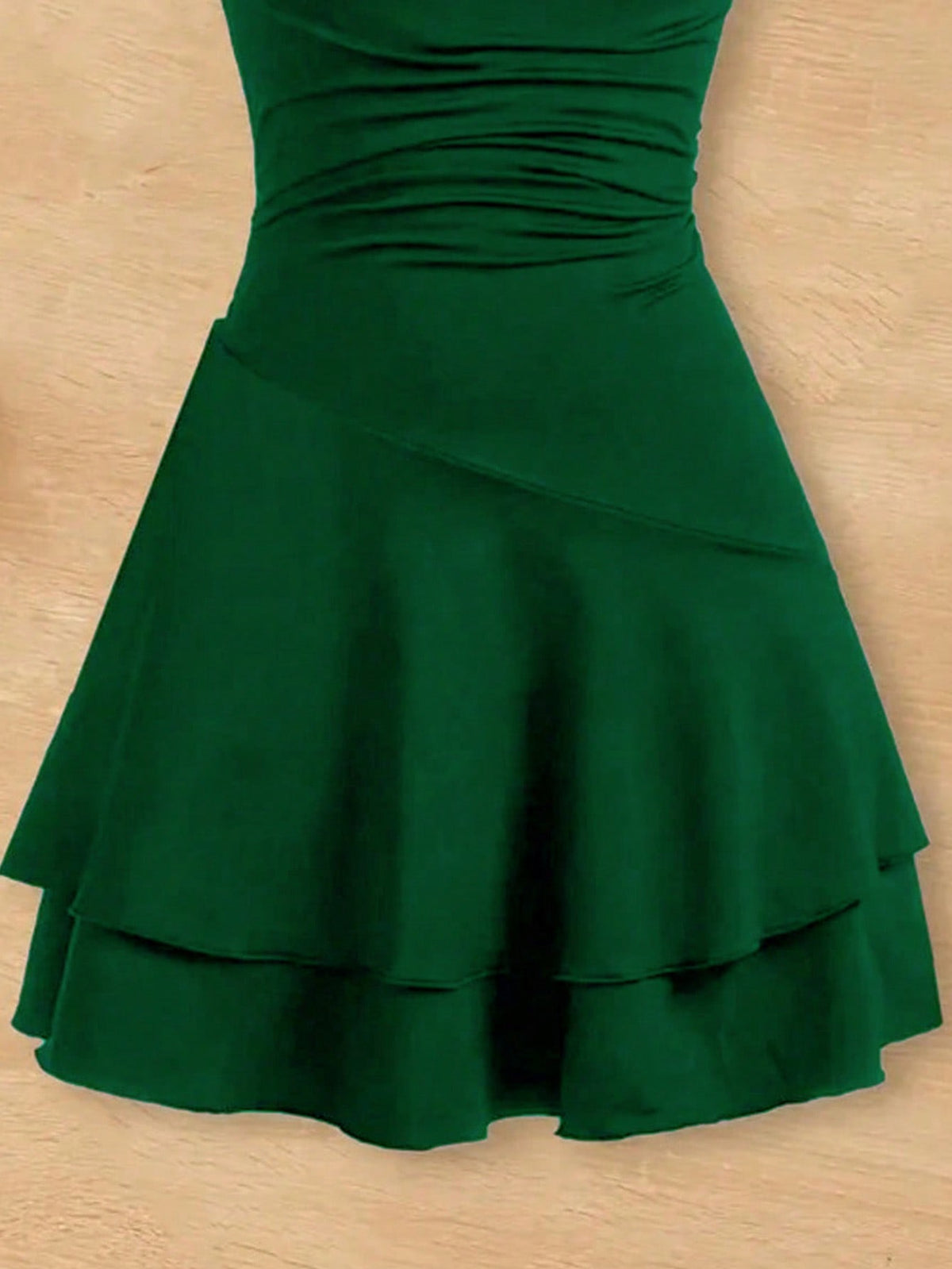 Girls Halter Neck Tiered Skater Polyester Dress