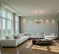 L-Shaped Sectional Sofa With Boucle Fabric Upholstery / Ruchi