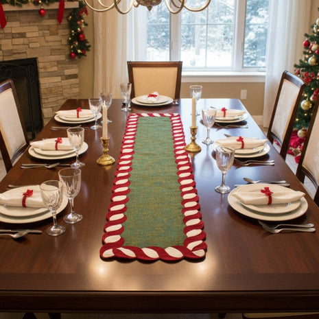 Elegant Beaded Table Runner Decor / Ruchi