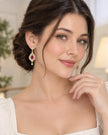 Elegant Design Ruby Stone Drop Earrings / Ruchi