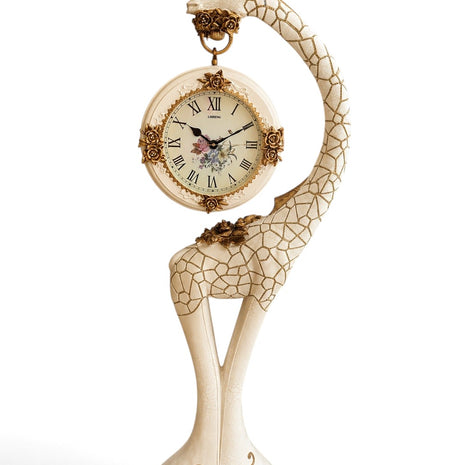 Elegant Giraffe Sculpture Floor Clock / Ruchi
