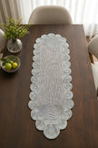 Elegant Grey Pearl Table Runner / Ruchi