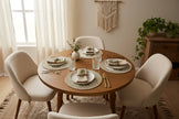 Elegant Ivory & Gold Beaded Round Placemat Set of 2 / Ruchi