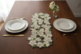 Embroidered Floral Beaded Table Runner / Ruchi
