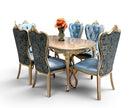 European Oval Wooden Dining Table Set / Ruchi