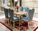 European Oval Wooden Dining Table Set / Ruchi
