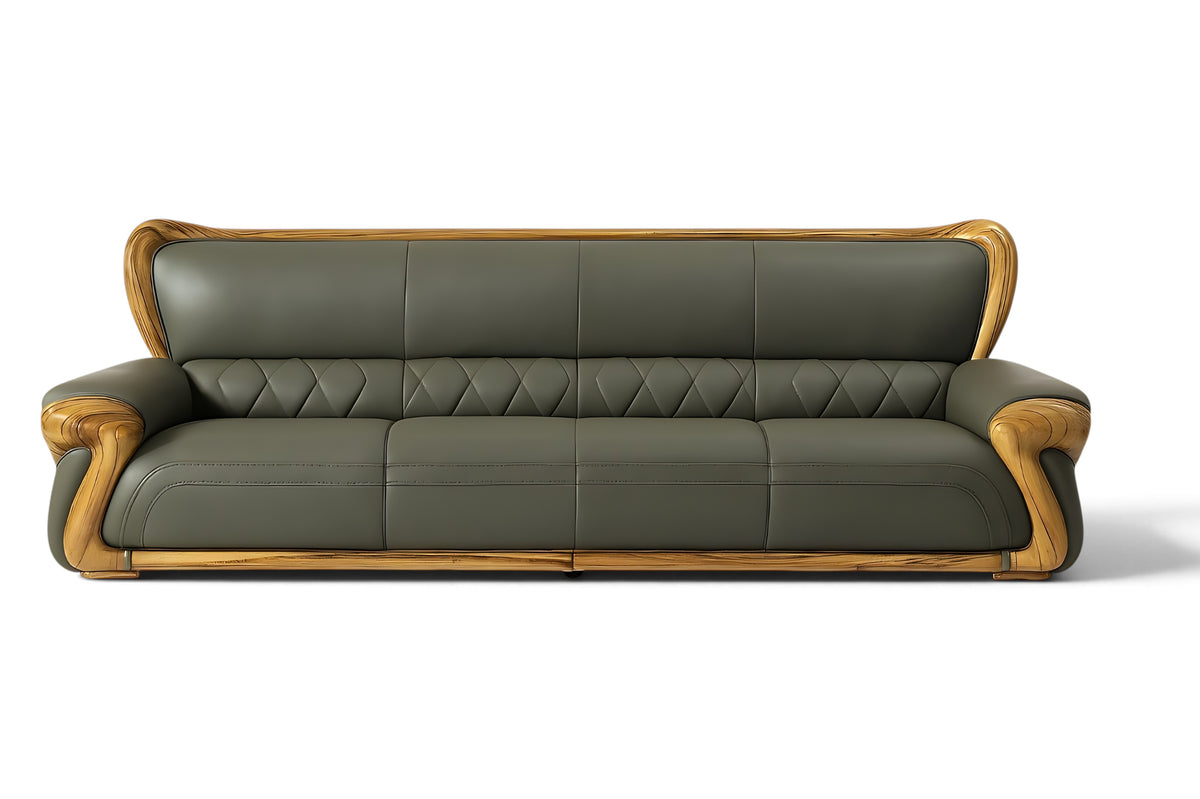 European Pure Genuine Leather 4-Seater Sofa / Ruchi