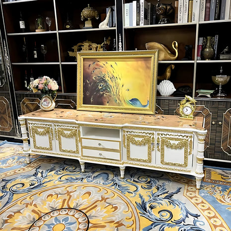 European Wooden TV Stand Cabinet With Storage / Ruchi