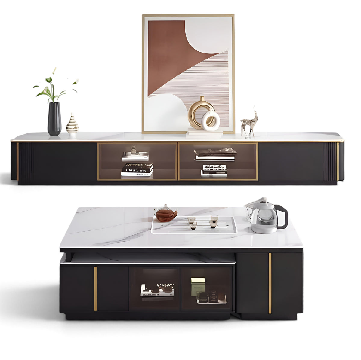 Extendable Coffee Table With TV Stand / Ruchi