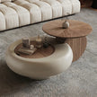 Extendable Round Wooden Coffee Table With Storage / Ruchi 
