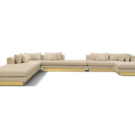 Fabric Upholstered Sectional Sofa / Ruchi