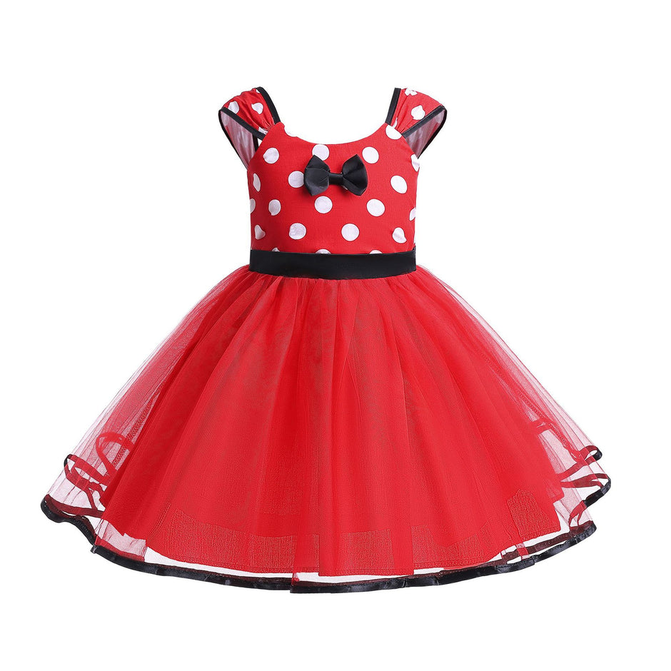 Fancy Polka Dots Baby Girls Party Dress / Ruchi