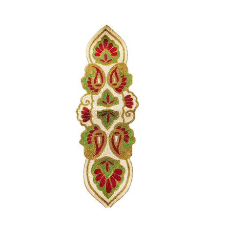 Floral Patch Cutwork Beaded Runner / Ruchi