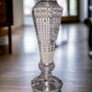 Contemporay Trumpet Design Tall White Ceramic Flower Vase / Ruchi
