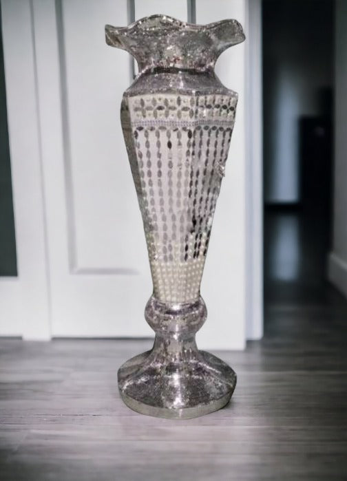 Tall White Trumpet Ceramic Vase / Ruchi
