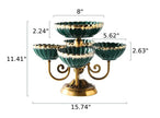 Metal Fruit Stand With 2 Ceramic Bowls / Ruchi