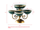 Metal Fruit Stand With 2 Ceramic Bowls / Ruchi
