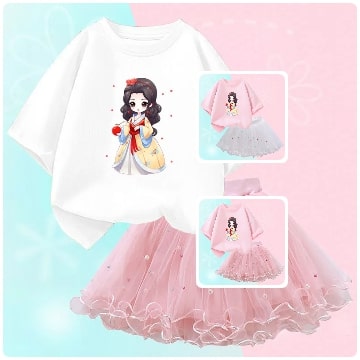 Modern Elegant Little Girl Figurine Style Girls Dresses / Ruchi