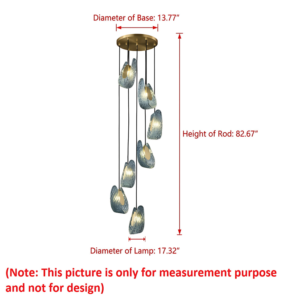 Modern LED Pendant Design Chandelier For Staircase / Ruchi