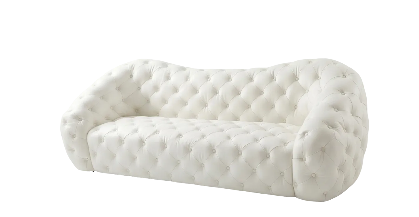 Modern 3 Seater Leather Sofa / Ruchi