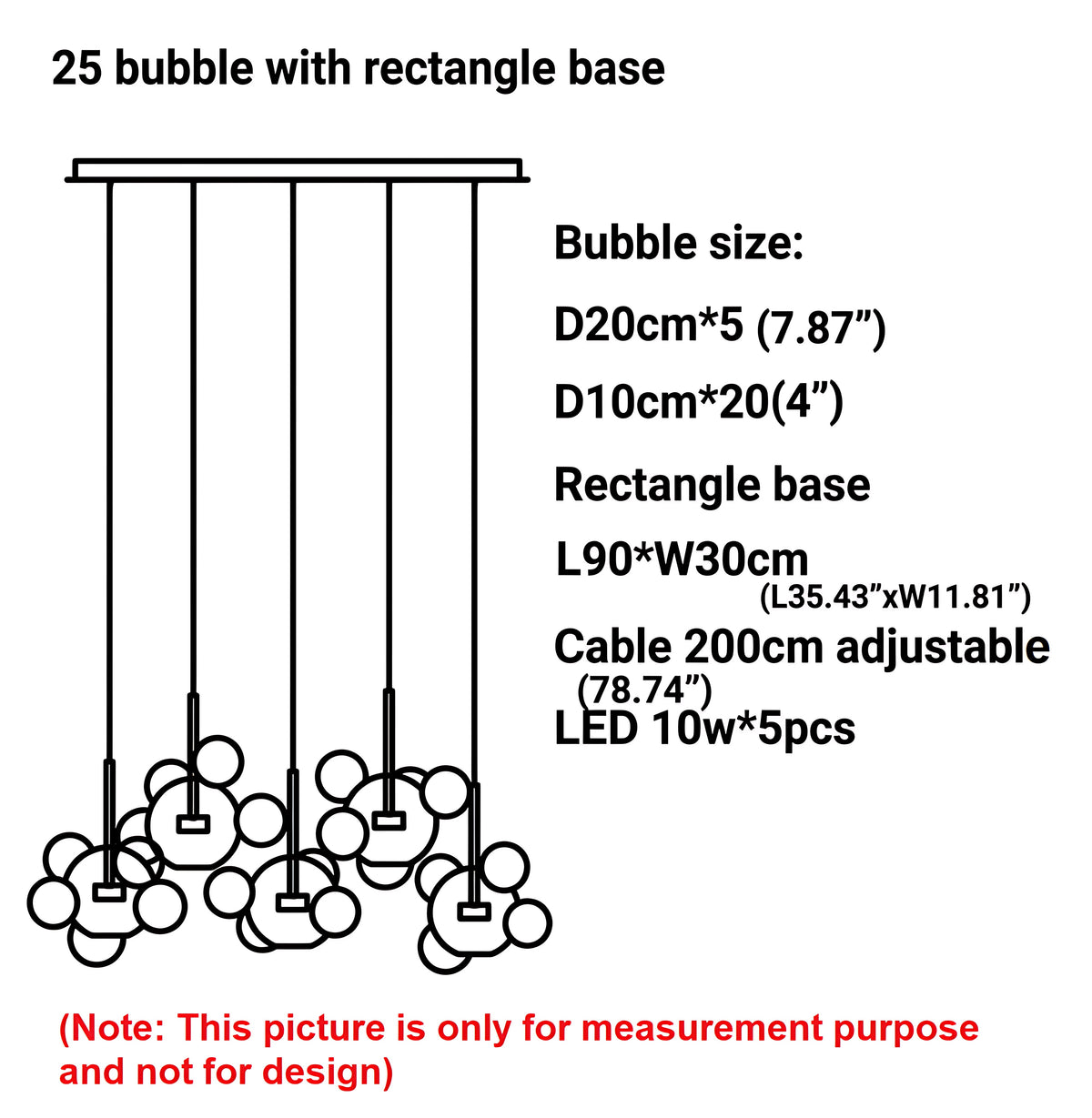 Clear Bubble LED Glass Pendant Lighting / Ruchi